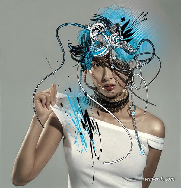 Mixed Media Artwork by Hu Yi Wei