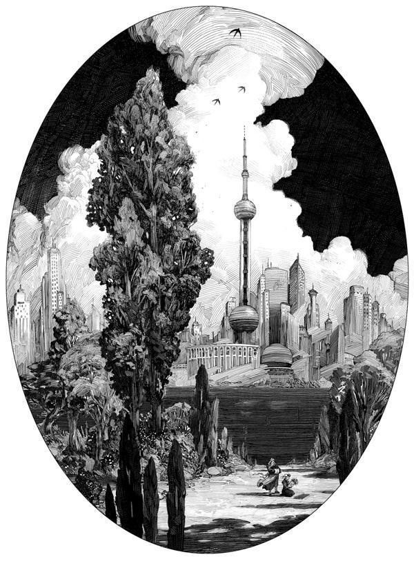 Black and White Illustrations by Nico Delort