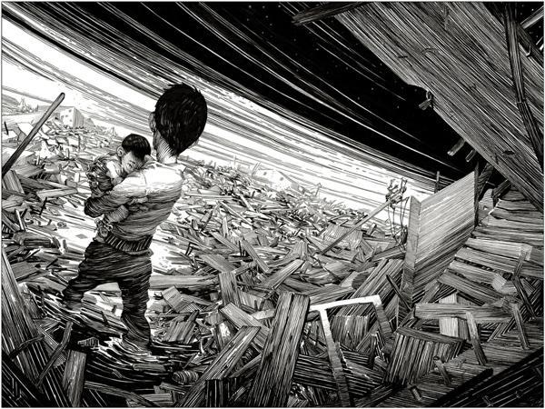 Black and White Illustrations by Nico Delort