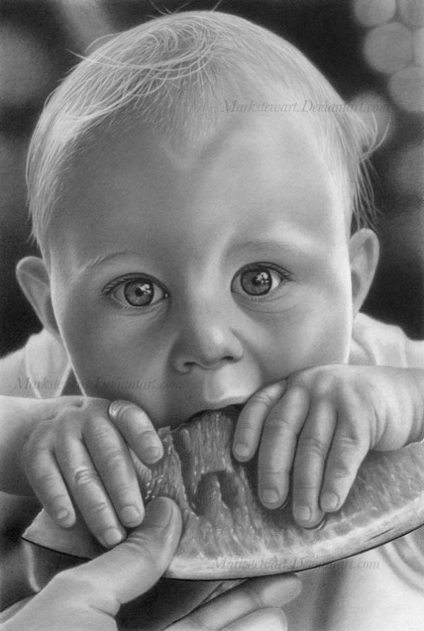 Pencil drawings by Mark Stewart