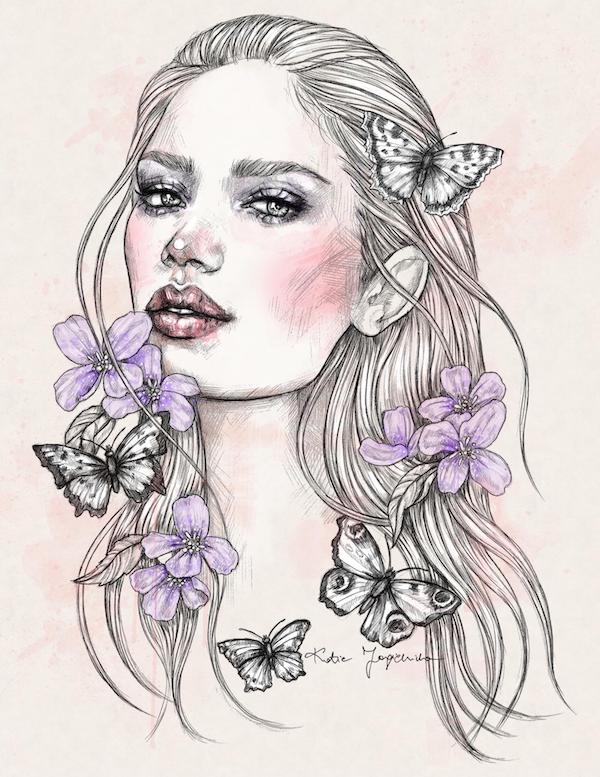 Elegant Illustrations by Kasia Jagielnicka