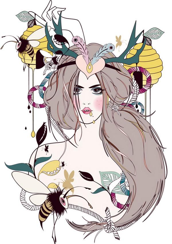 Watercolor Illustrations by Nadia Flower
