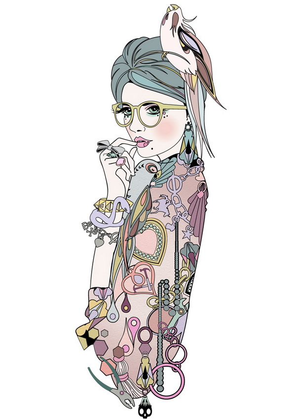 Watercolor Illustrations by Nadia Flower