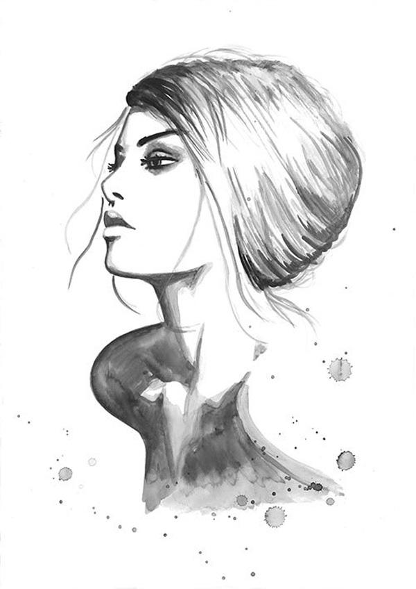 Watercolor Portrait Illustrations by Natalia Turea