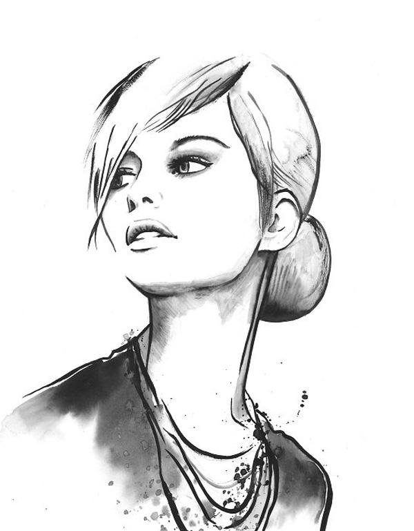 Watercolor Portrait Illustrations by Natalia Turea