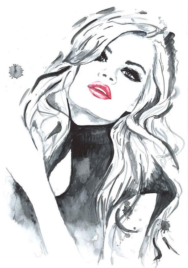 Watercolor Portrait Illustrations by Natalia Turea