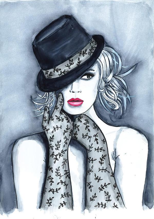 Watercolor Portrait Illustrations by Natalia Turea