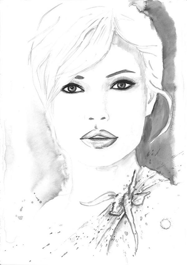 Watercolor Portrait Illustrations by Natalia Turea