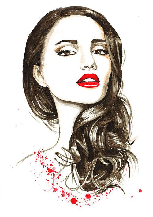 Watercolor Portrait Illustrations by Natalia Turea