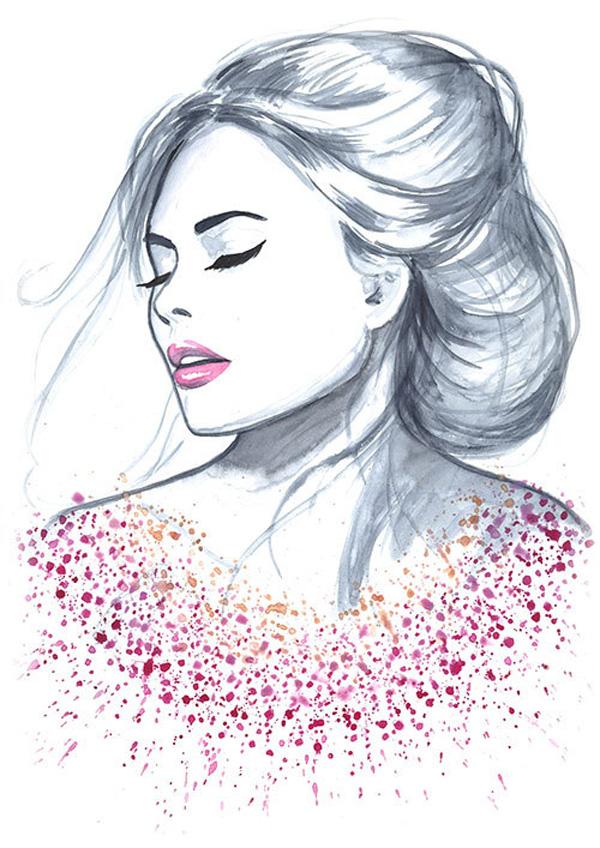Watercolor Portrait Illustrations by Natalia Turea