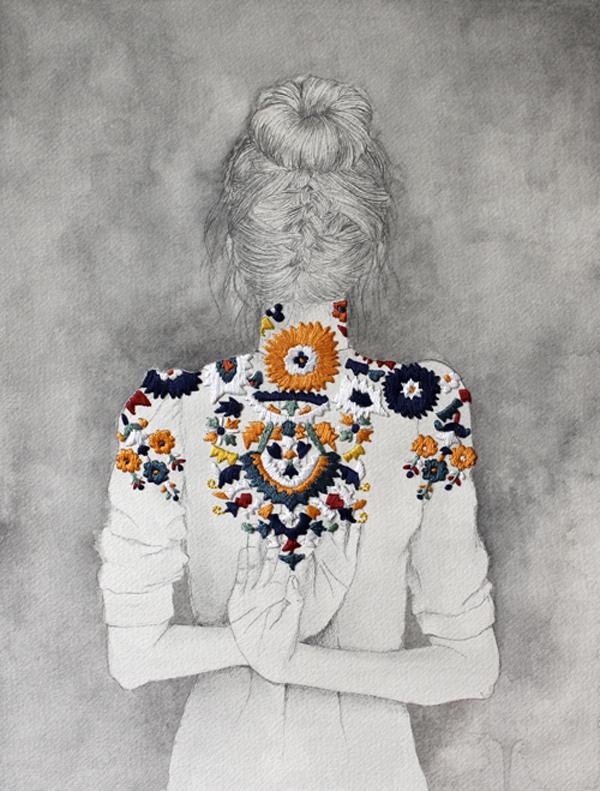 Embriodered Illustrations by Izziyana Suhaimi