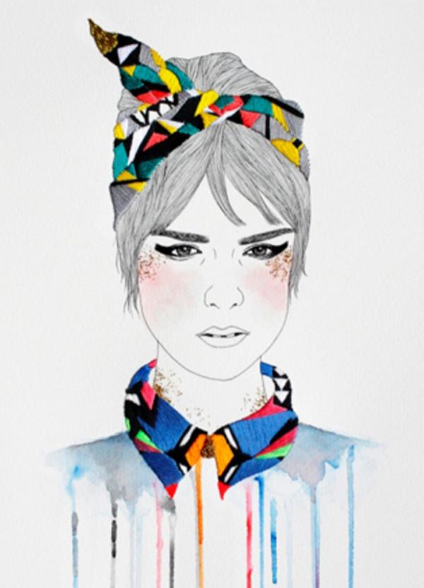 Embriodered Illustrations by Izziyana Suhaimi