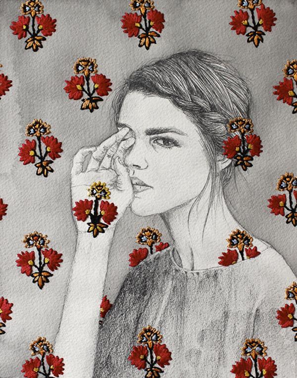Embriodered Illustrations by Izziyana Suhaimi