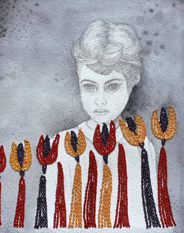 Embriodered Illustrations by Izziyana Suhaimi