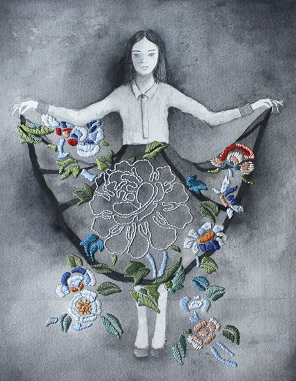 Embriodered Illustrations by Izziyana Suhaimi