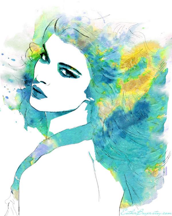 Portrait Illustrations by Esther Bayer