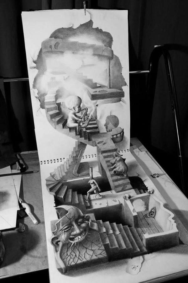 50 Impressive 3D Drawings