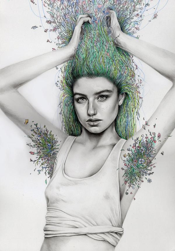Combine the beauty of human and nature
