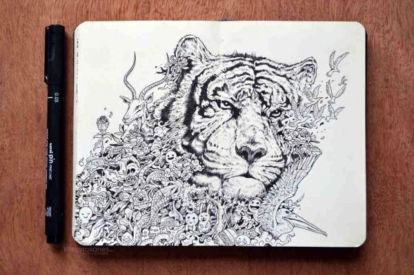 Moleskin Doodles by Kerby Rosanes