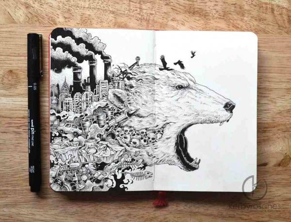 Moleskin Doodles by Kerby Rosanes