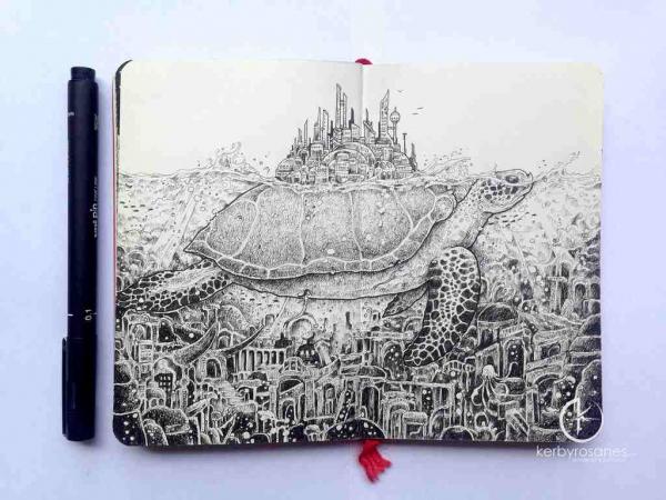 Moleskin Doodles by Kerby Rosanes