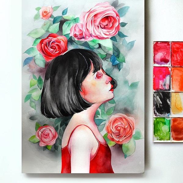 Watercolor Illustrations by Kazel Lim