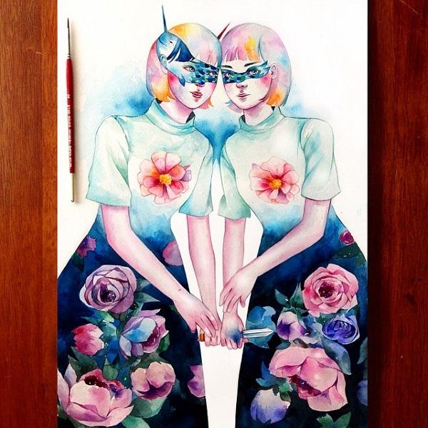 Watercolor Illustrations by Kazel Lim