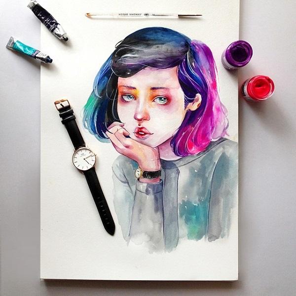 Watercolor Illustrations by Kazel Lim