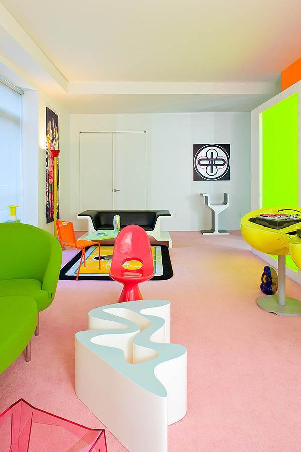 Colorful Interior Design in Vivid New York Loft