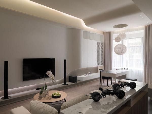 Elegant Interior Design of A Multilevel Apartment
