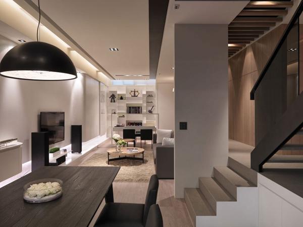 Elegant Interior Design of A Multilevel Apartment