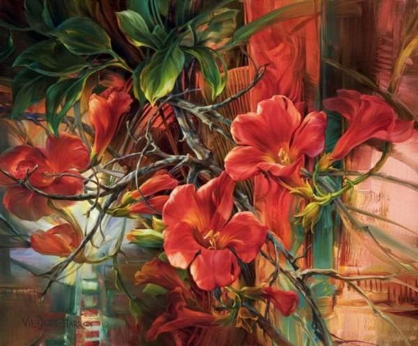 Flower Paintings by Vie Dunn-Harr