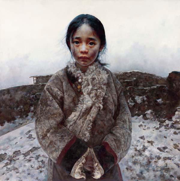 Tibet Girl Painting by Ai Xuan
