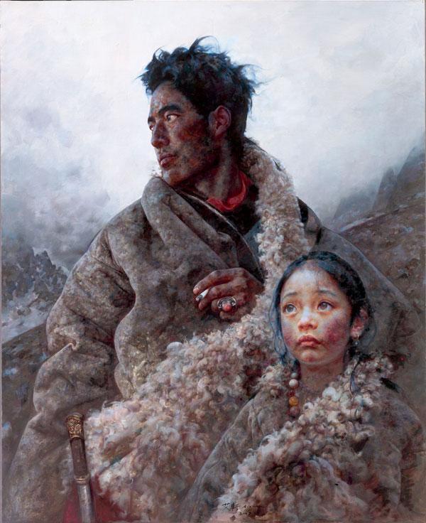 Tibet Girl Painting by Ai Xuan
