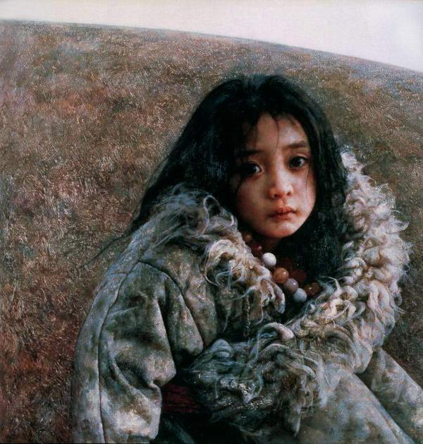 Tibet Girl Painting by Ai Xuan