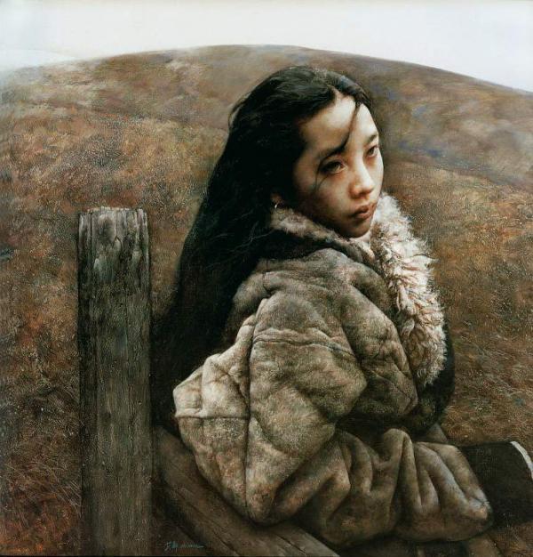 Tibet Girl Painting by Ai Xuan