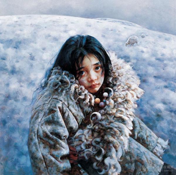 Tibet Girl Painting by Ai Xuan