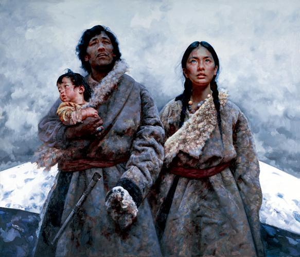 Tibet Girl Painting by Ai Xuan