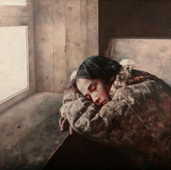 Tibet Girl Painting by Ai Xuan