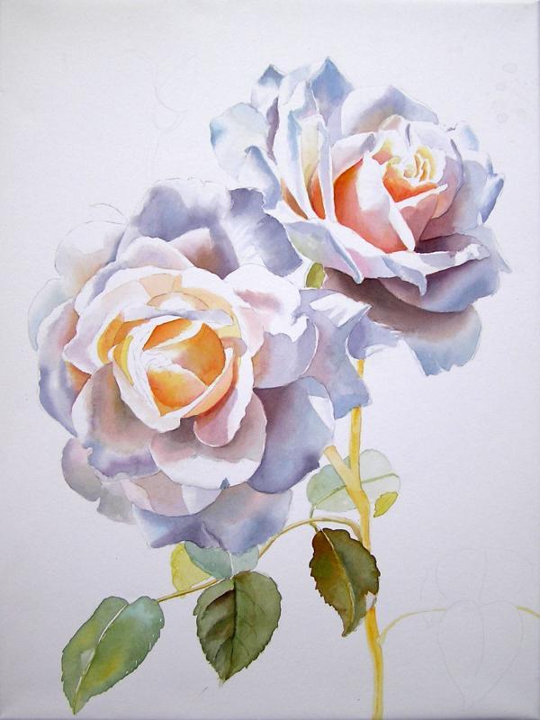 Beautiful Rose Paintings by Doris Joa