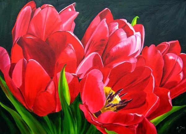 Beautiful Rose Paintings by Doris Joa
