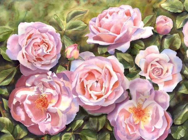 Beautiful Rose Paintings by Doris Joa