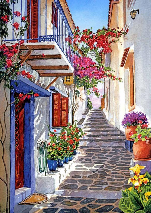 Watercolor Landscapes by Pantelis D. Zografos