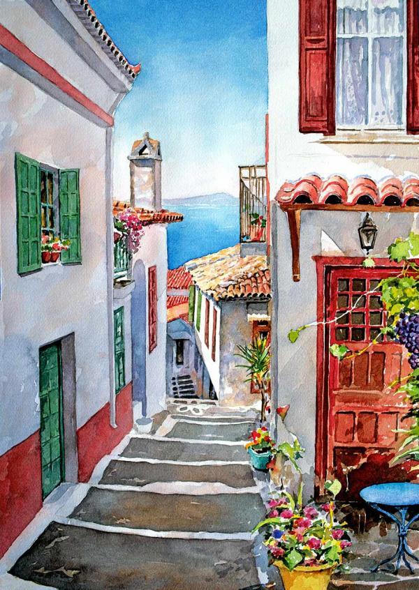 Watercolor Landscapes by Pantelis D. Zografos
