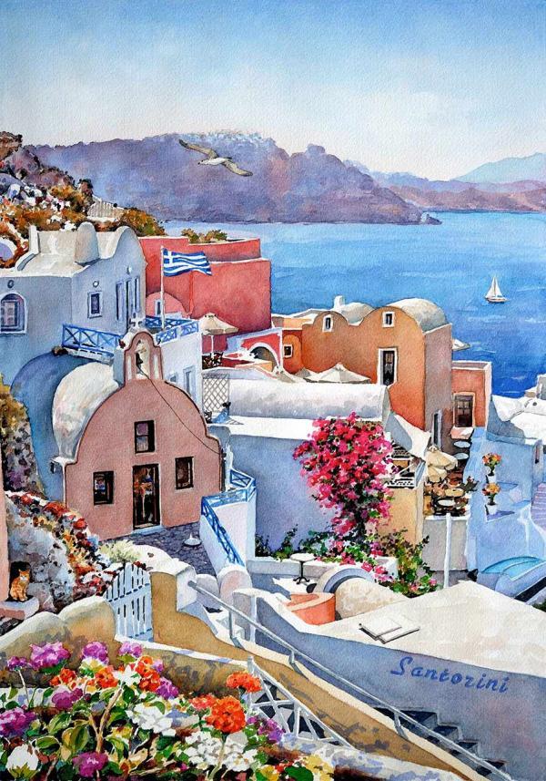 Watercolor Landscapes by Pantelis D. Zografos