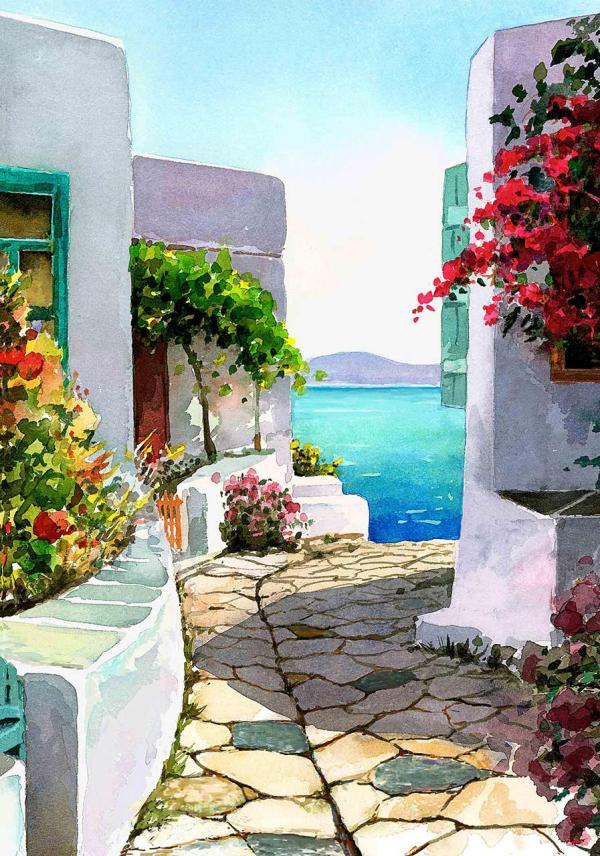 Watercolor Landscapes by Pantelis D. Zografos