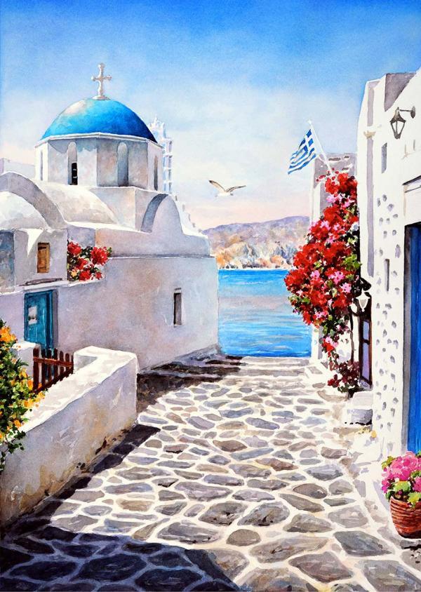 Watercolor Landscapes by Pantelis D. Zografos