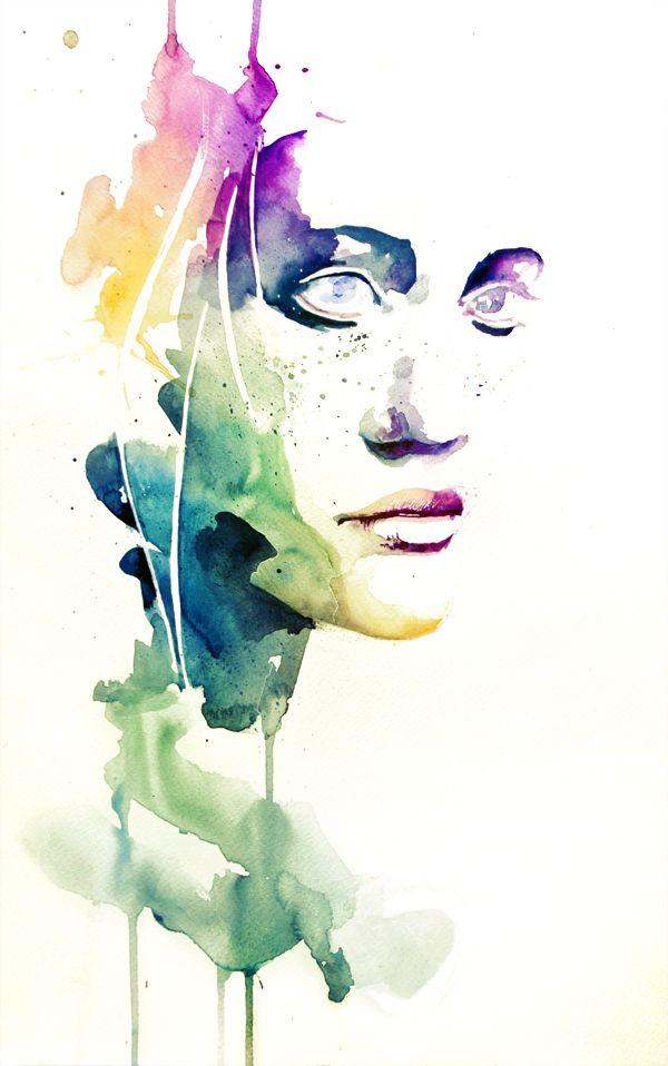 Watercolor Portrait Paintings by Silvia Pelissero