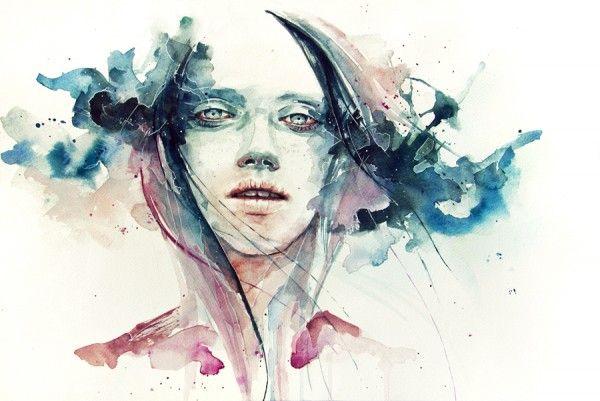 Watercolor Portrait Paintings by Silvia Pelissero