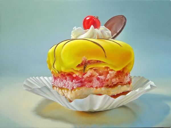 Photorealistic Food Paintings by Tjalf Sparnaay